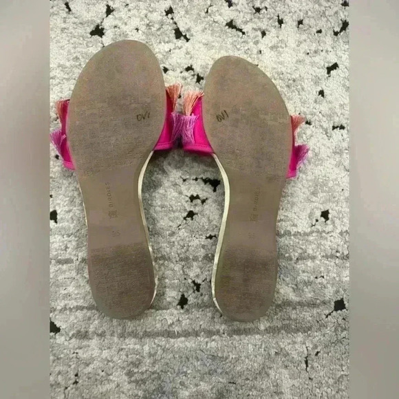 Birdies Sparrow Slides In Sangria Size 9.5 Fringe - Picture 4 of 4